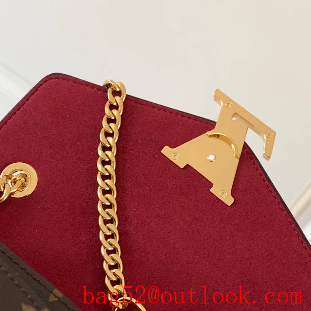 LV Louis Vuitton Monogram Passy Chain Bag Handbag M45592 Brown