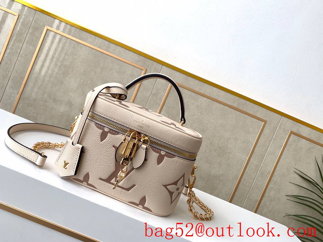LV Louis Vuitton Monogram Leather Vanity PM Cosmetic Bag Handbag M45599