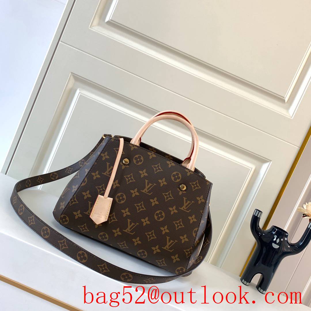 LV Louis Vuitton Monogram Montaigne BB Shoulder Bag Handbag M41055 Brown