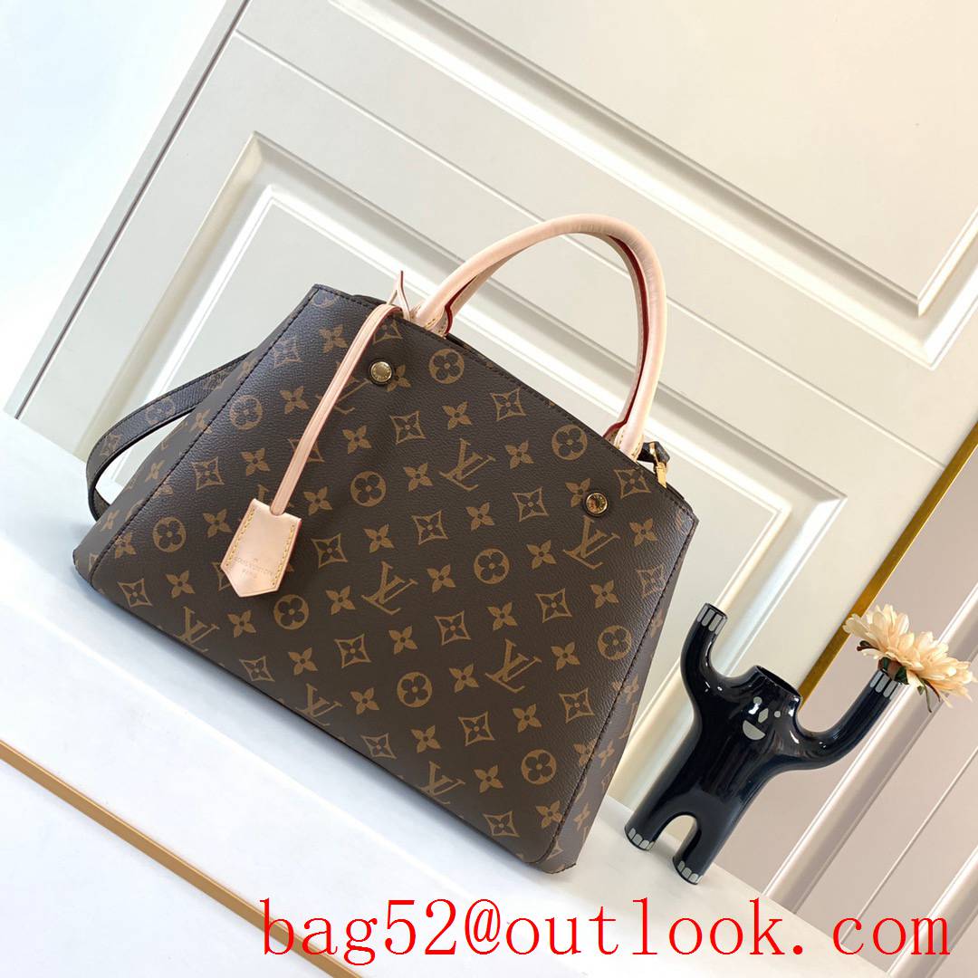 LV Louis Vuitton Monogram Montaigne MM Shoulder Bag Handbag M41056 Brown