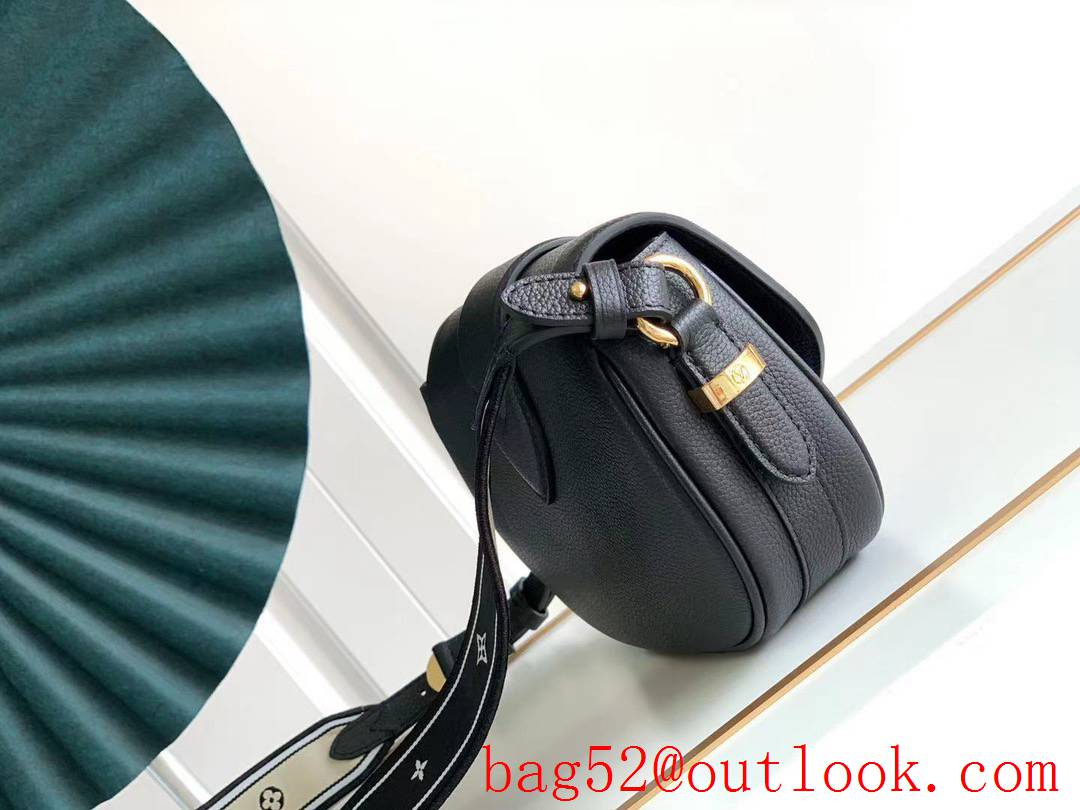 LV Louis Vuitton Calfskin Small Pont 9 Soft Shoulder Bag M58727 Black