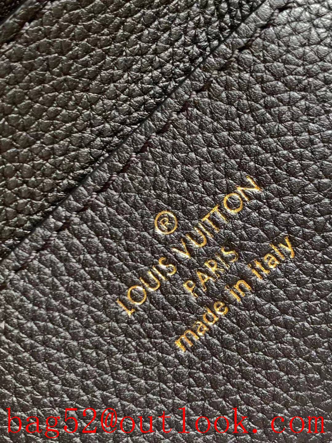 LV Louis Vuitton Calfskin Small Pont 9 Soft Shoulder Bag M58727 Black