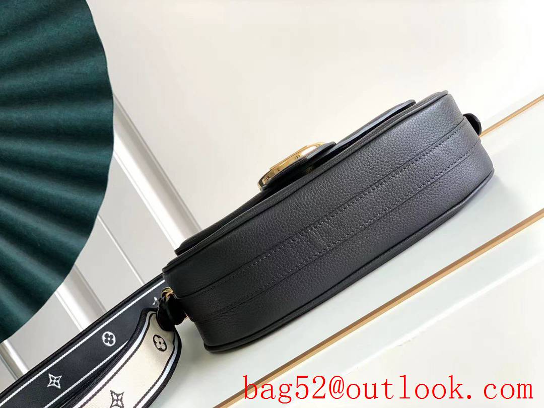LV Louis Vuitton Calfskin Medium Pont 9 Soft Shoulder Bag M58967 Black