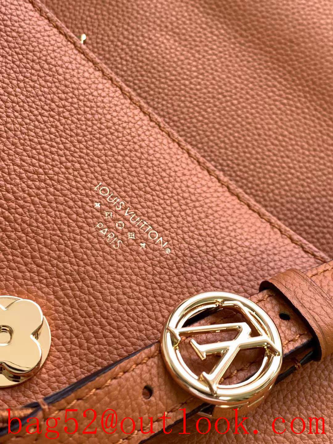 LV Louis Vuitton Calfskin Medium Pont 9 Soft Shoulder Bag M58968 Orange