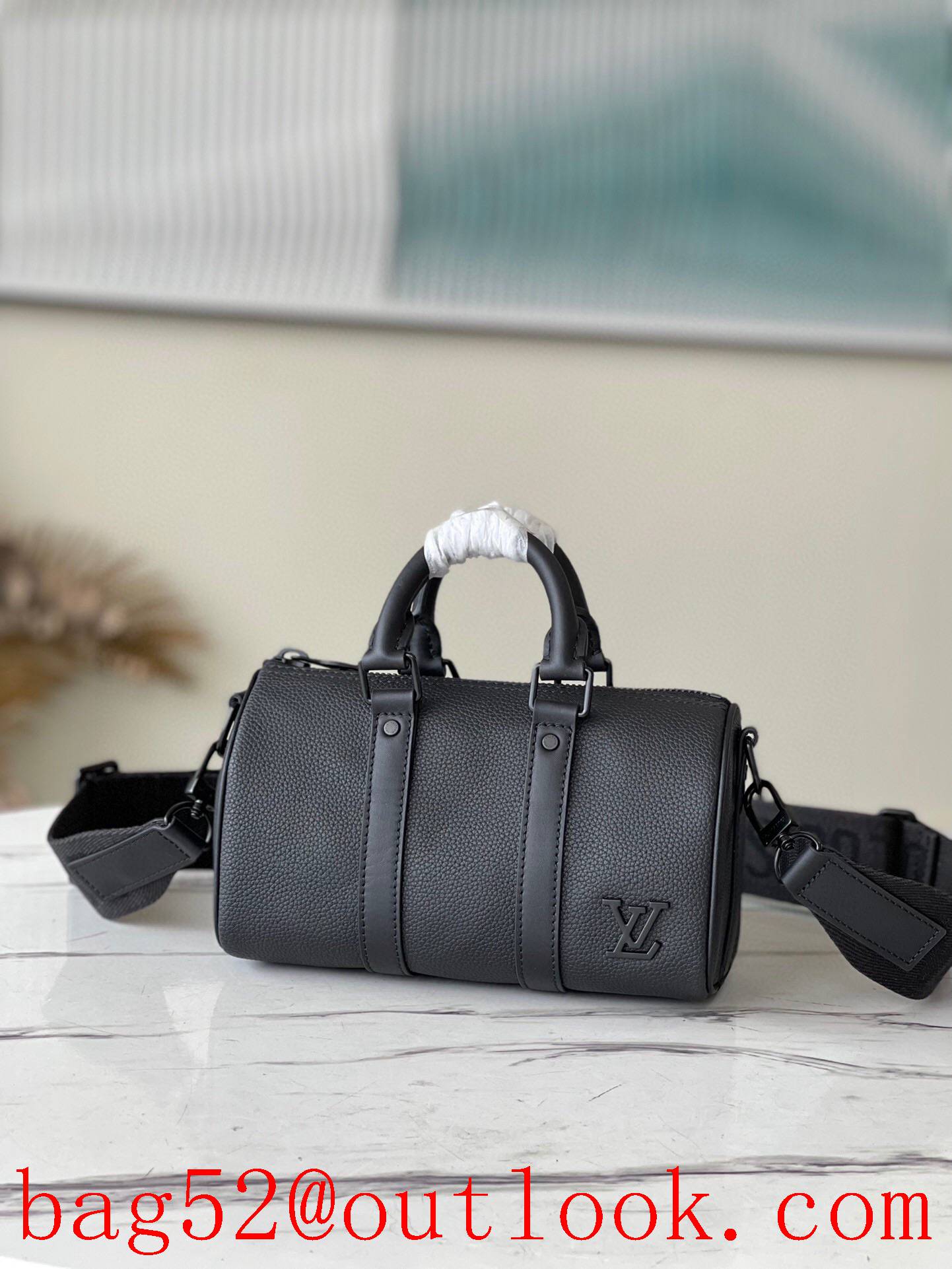 LV Louis Vuitton men M80950 mini elegance of aerogram leather keepall xs shoulder bag