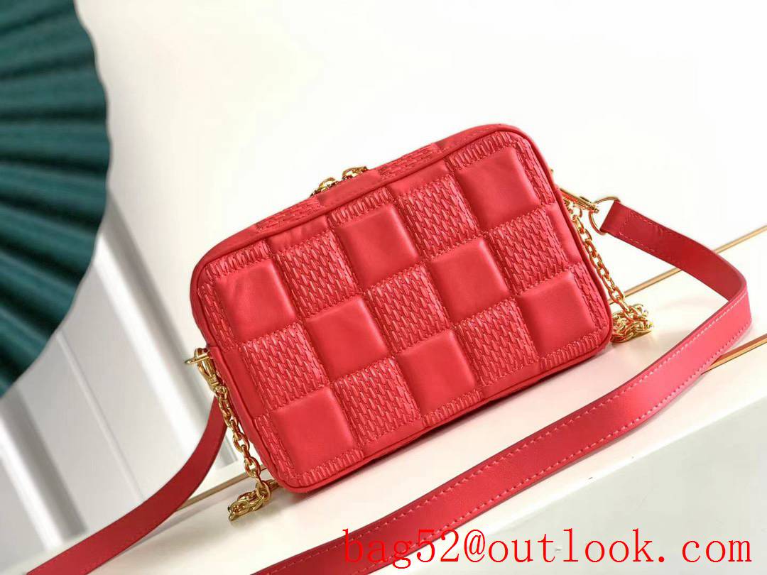 Louis Vuitton LV Lamb Leather Troca PM Shoulder Bag M59116 Red