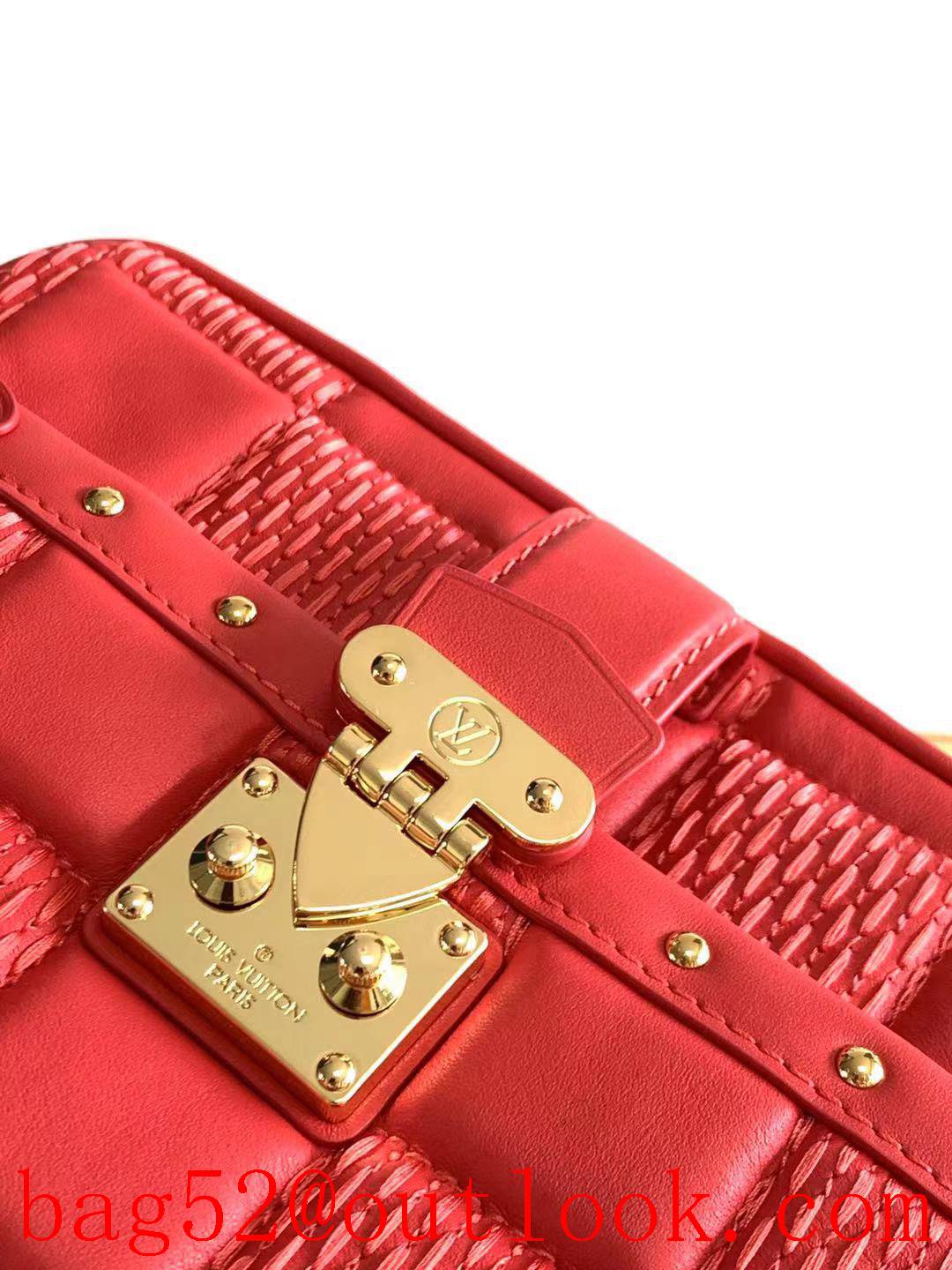 Louis Vuitton LV Lamb Leather Troca PM Shoulder Bag M59116 Red