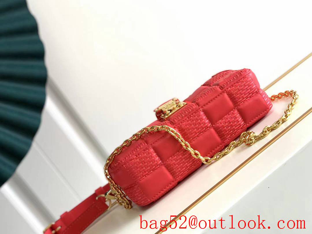 Louis Vuitton LV Lamb Leather Troca PM Shoulder Bag M59116 Red