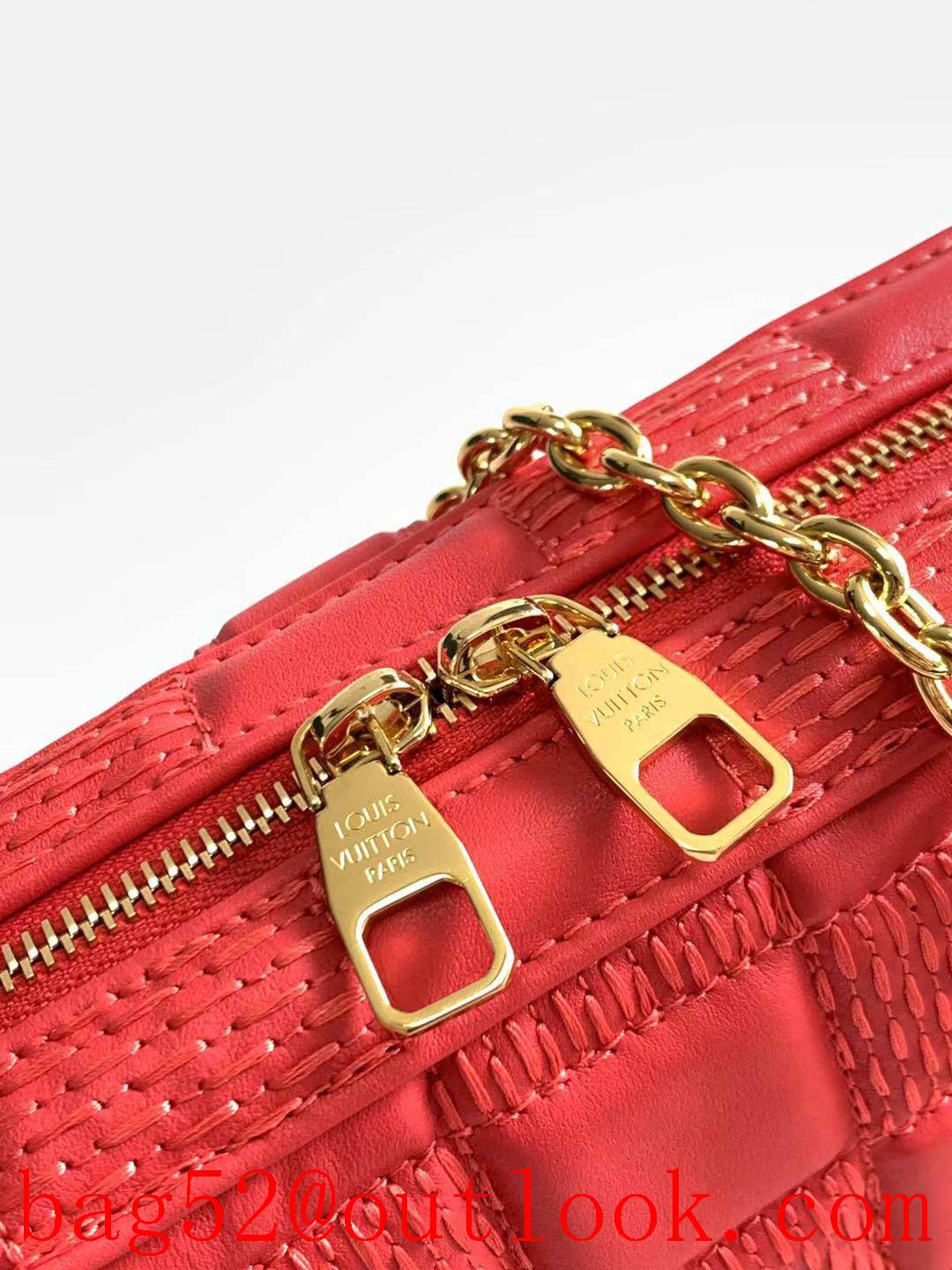 Louis Vuitton LV Lamb Leather Troca PM Shoulder Bag M59116 Red