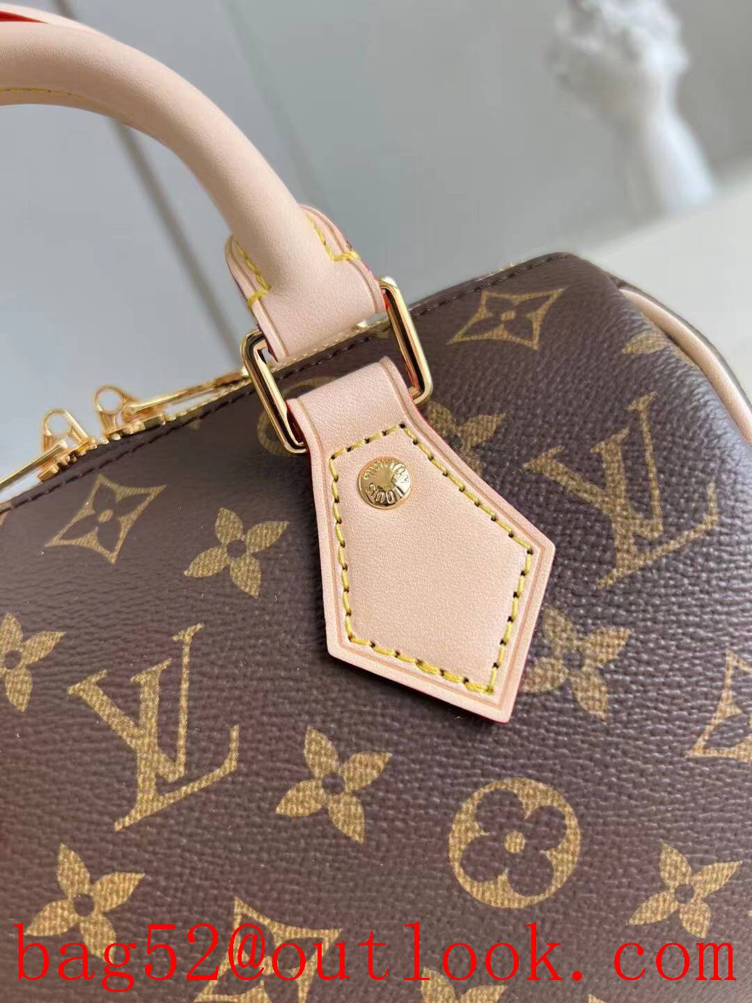 Louis Vuitton LV Speedy Bandouliere 20 Shoulder Bag Handbag M45957 Beige