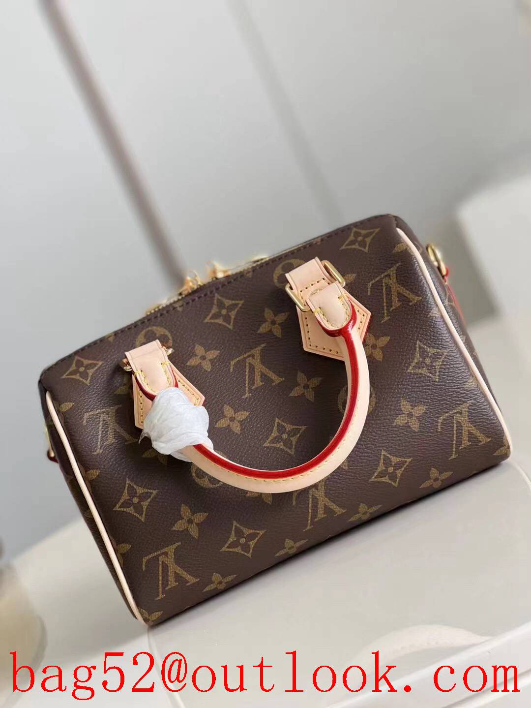 Louis Vuitton LV Speedy Bandouliere 20 Shoulder Bag Handbag M45957 Beige