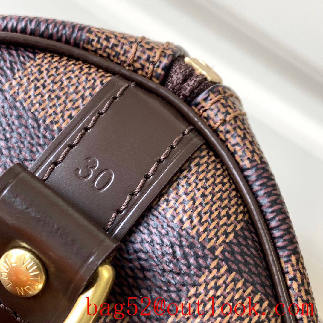 Louis Vuitton LV Speedy 30 Damier Ebene Bag Handbag N41367 Brown