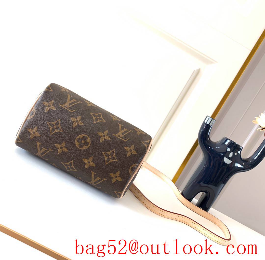 Louis Vuitton LV Monogram Canvas Nano Speedy Shoulder Bag Handbag M61252
