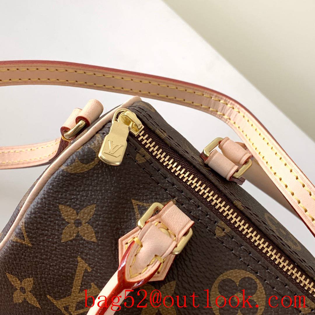 Louis Vuitton LV Monogram Canvas Nano Speedy Shoulder Bag Handbag M61252