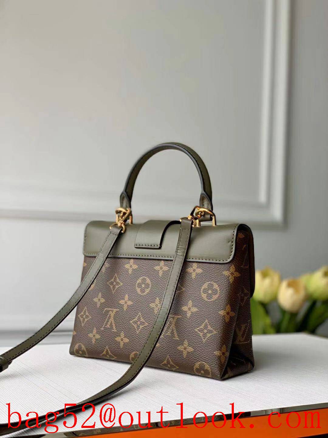 Louis Vuitton LV Monogram Locky BB Shoulder Bag Handbag M44797 Green