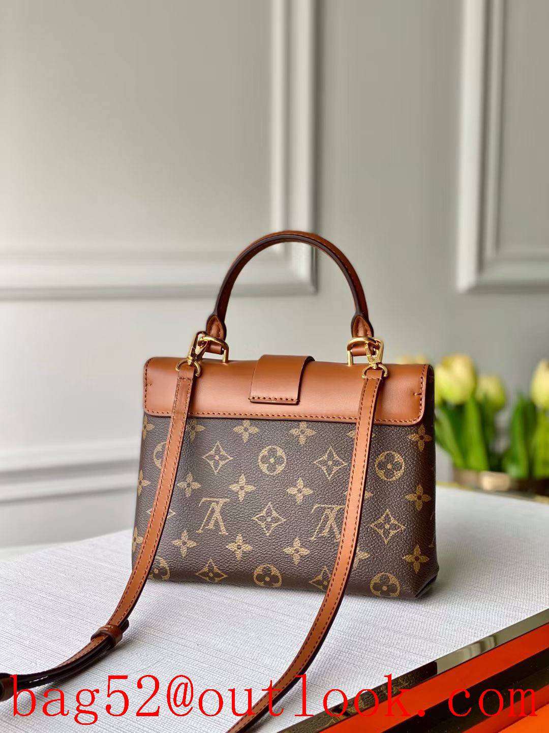 Louis Vuitton LV Monogram Locky BB Shoulder Bag Handbag M44654 Brown