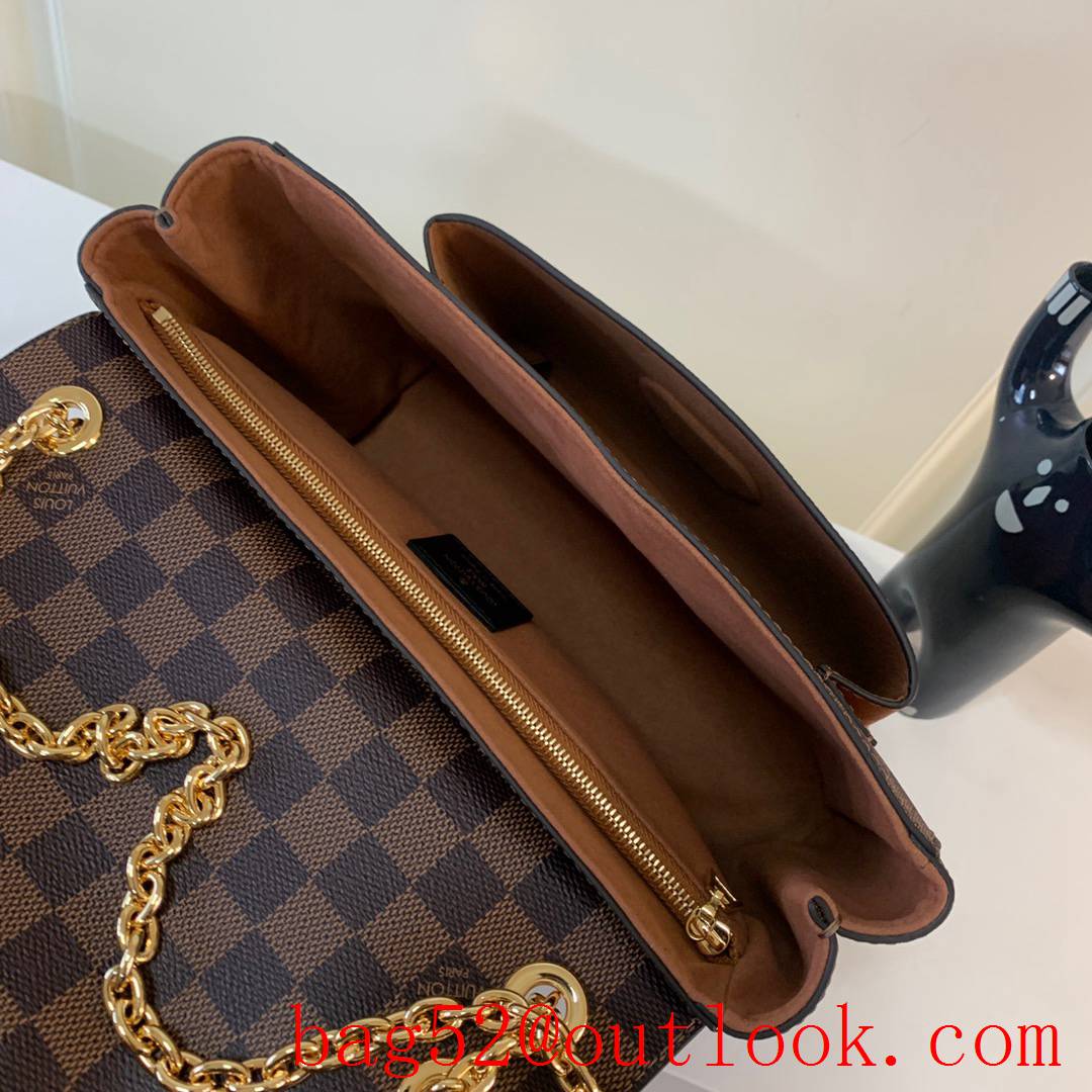 Louis Vuitton LV Damier Ebene Vavin PM Chain Bag Handbag N40312 Brown