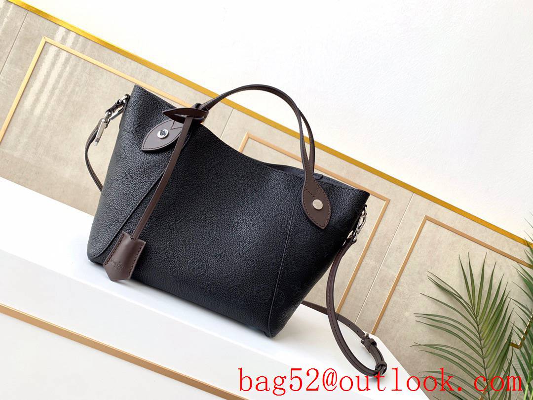 Louis Vuitton LV Real Leather Hina PM Tote Bag Handbag M54350 Black