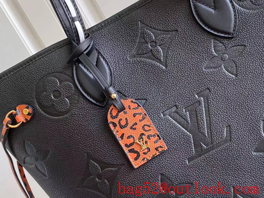 Louis Vuitton LV Monogram Neverfull MM Tote Bag Handbag M45856 Black