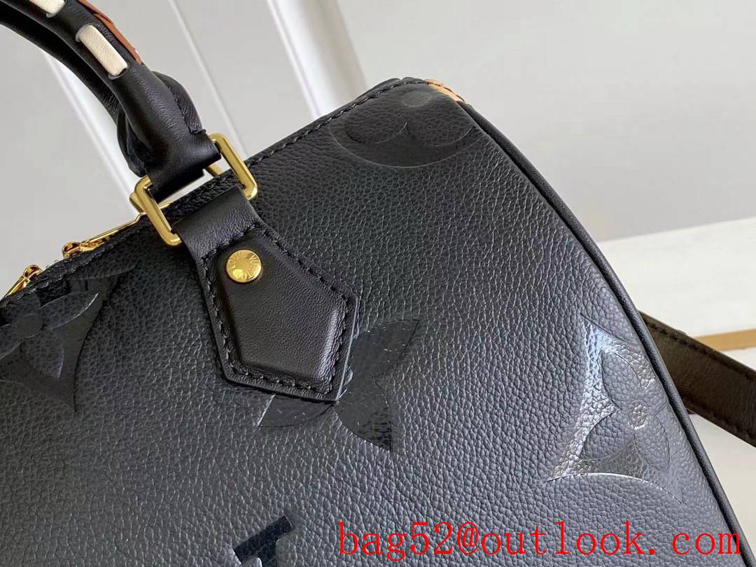 Louis Vuitton LV Leather Speedy Bandouliere 25 Bag Handbag M58524 Black