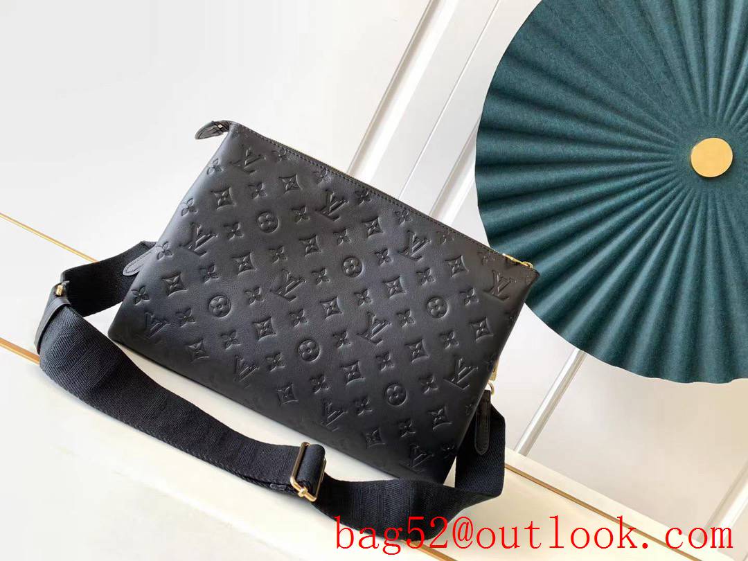 Louis Vuitton LV Real Leather Coussin MM Handbag Bag M57783 Black