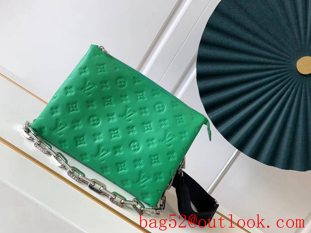 Louis Vuitton LV Real Leather Coussin PM Handbag Bag M57790 Green