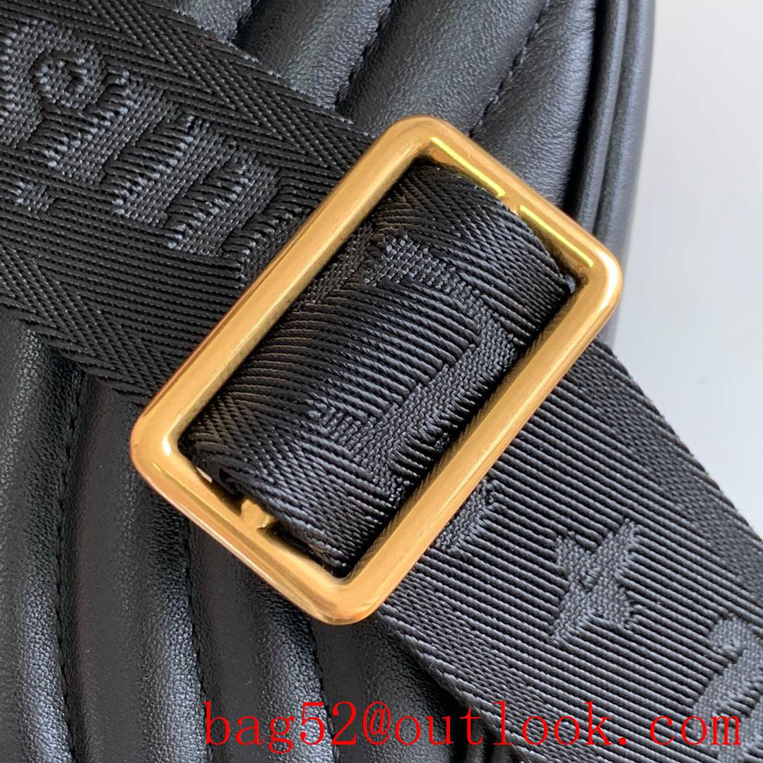 Louis Vuitton LV Real Leather New Wave Multi-Pochette Bag M56461 Black