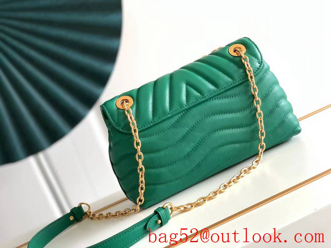 Louis Vuitton LV Real Leather New Wave Chain Bag Handbag M58664 Green