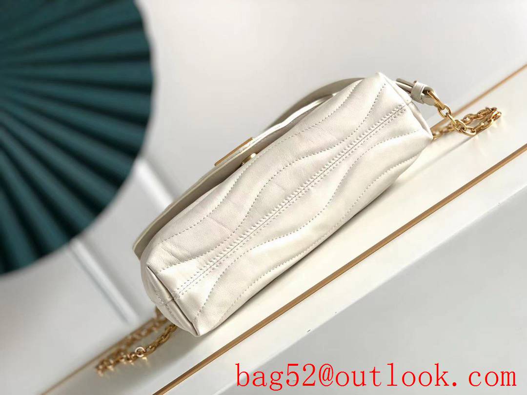 Louis Vuitton LV Real Leather New Wave Chain Bag Handbag M58549 Cream