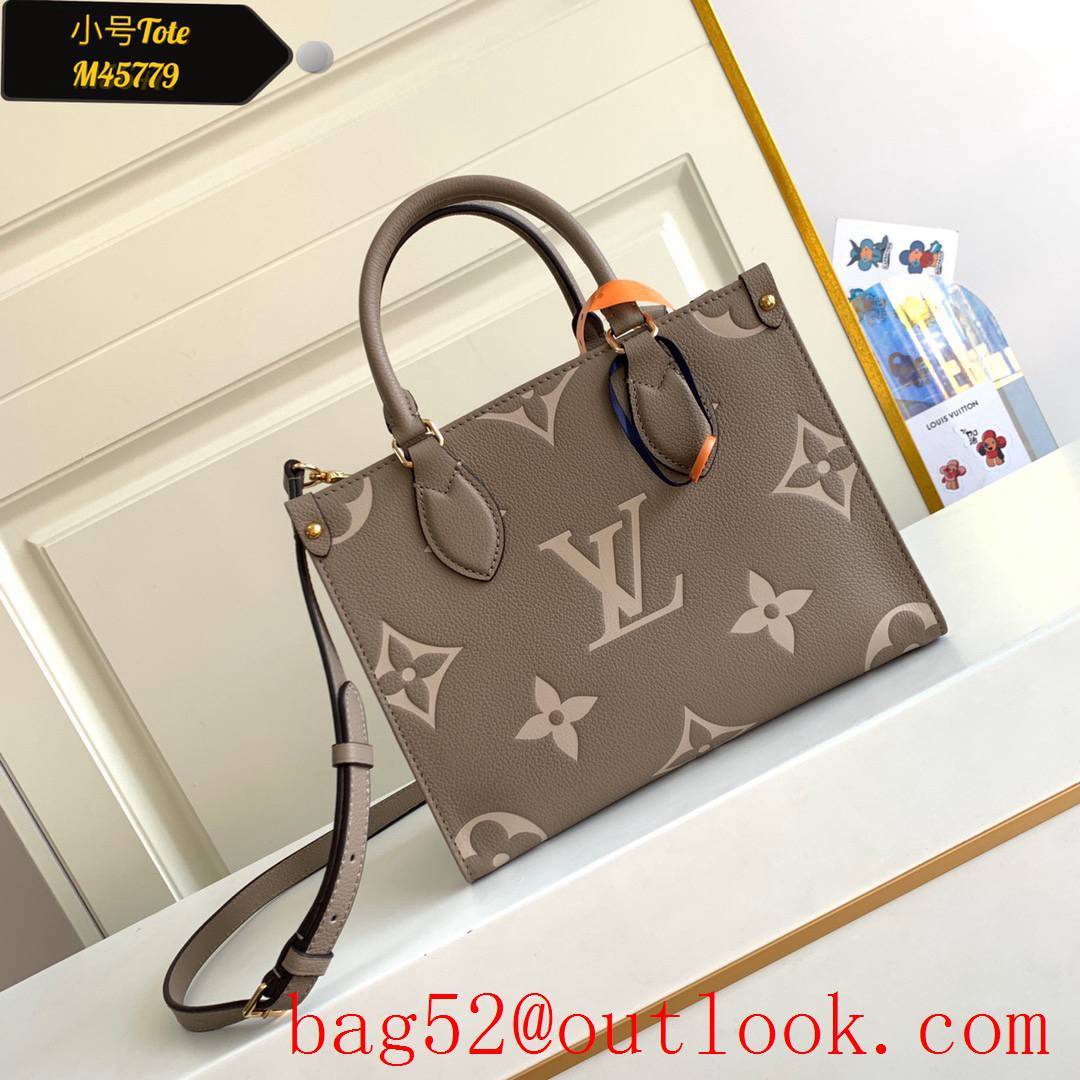 Louis Vuitton LV Monogram Leather Onthego PM Tote Bag Handbag M45779 Dove