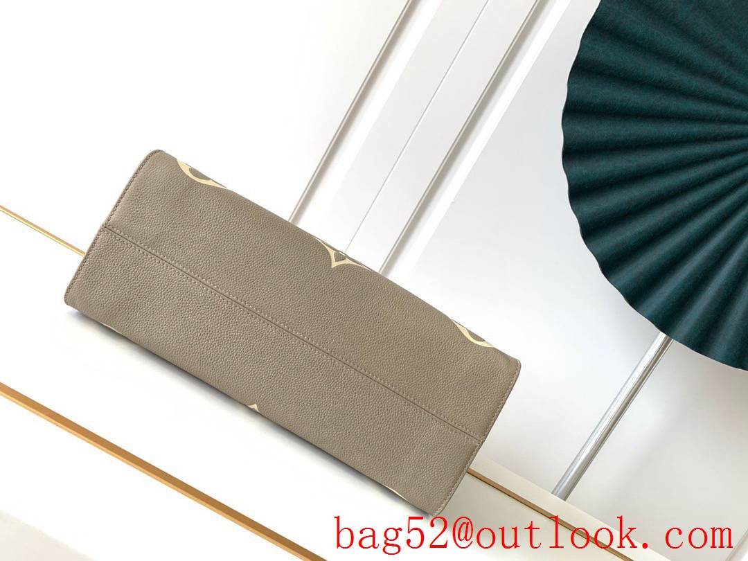 Louis Vuitton LV Monogram Leather Onthego MM Tote Bag Handbag M45494 Dove