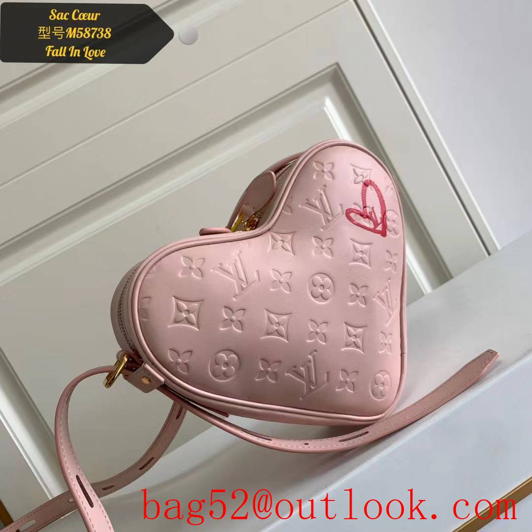 Louis Vuitton LV Sac Coeur Fall in Love Leather Shoulder Bag M58738
