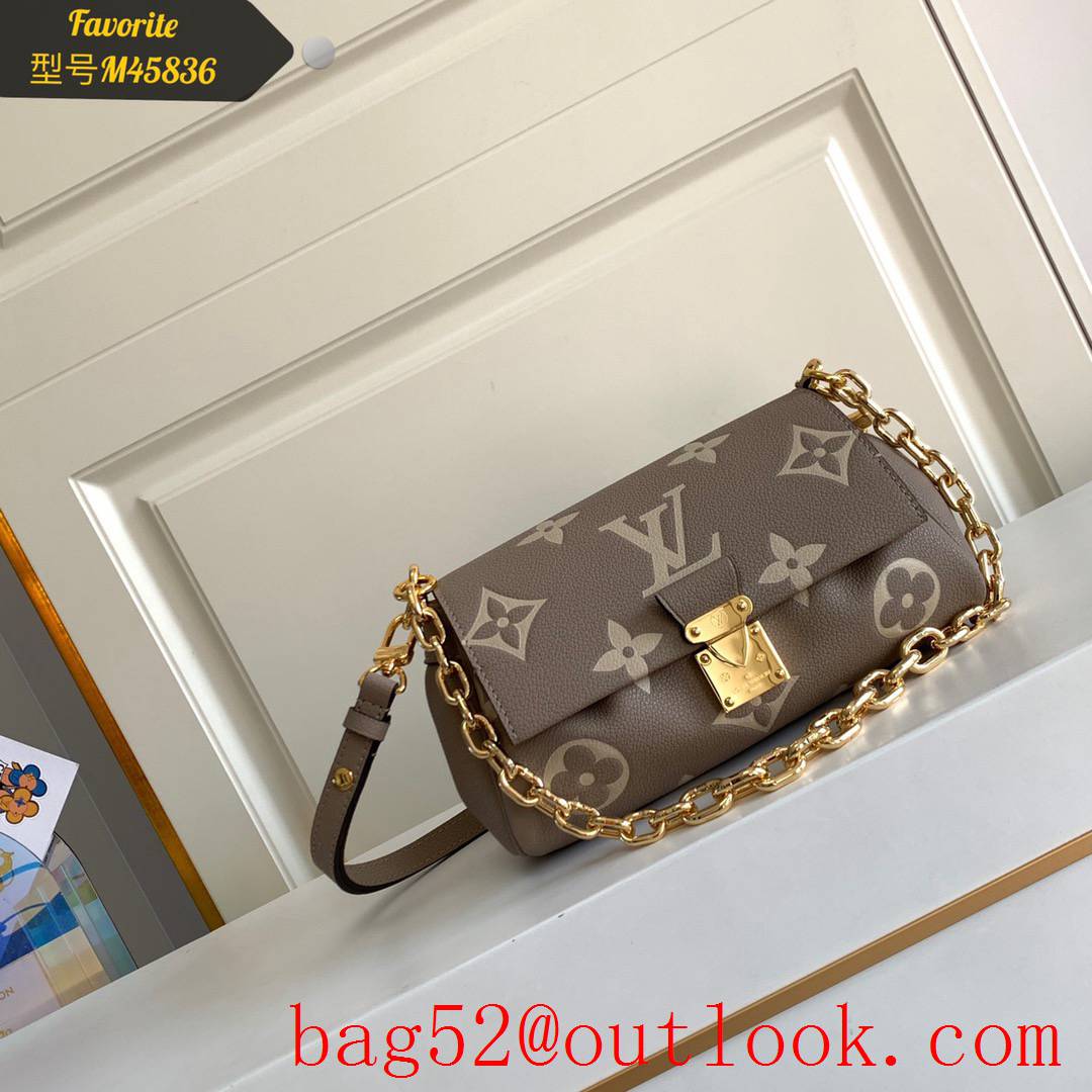 Louis Vuitton LV Favorite Monogram Leather Shoulder Bag M45836 Khaki