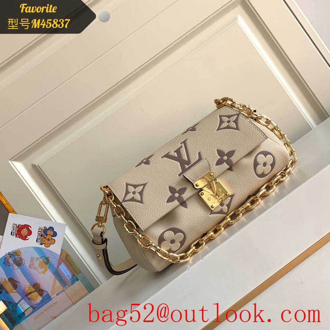 Louis Vuitton LV Favorite Monogram Leather Shoulder Bag M45837 Beige