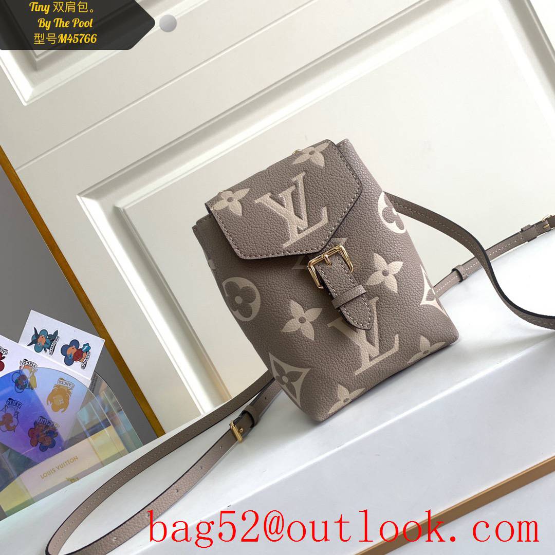 Louis Vuitton LV Monogram Tiny By the Pool Backpack Bag M45766 Khaki