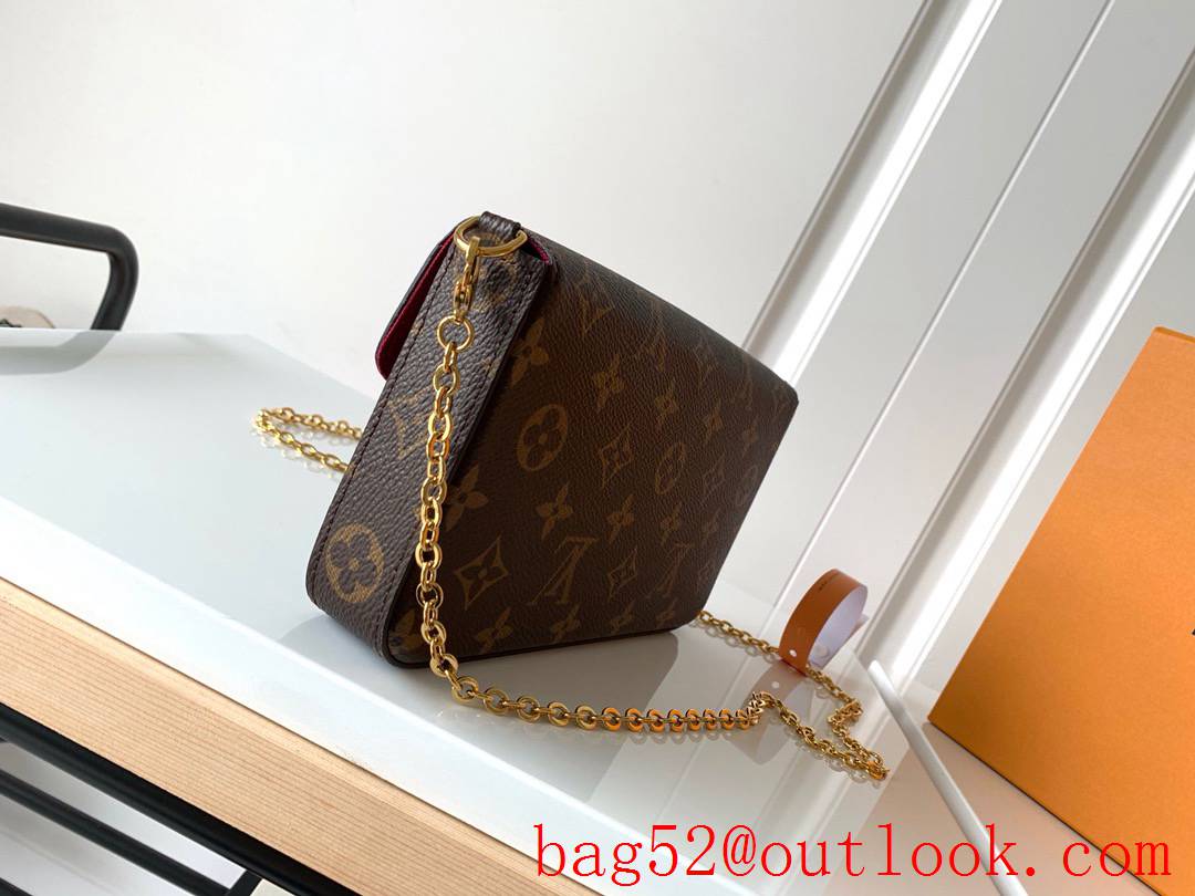 Louis Vuitton LV Monogram Felicie Pochette Chain Bag M61276 Brown