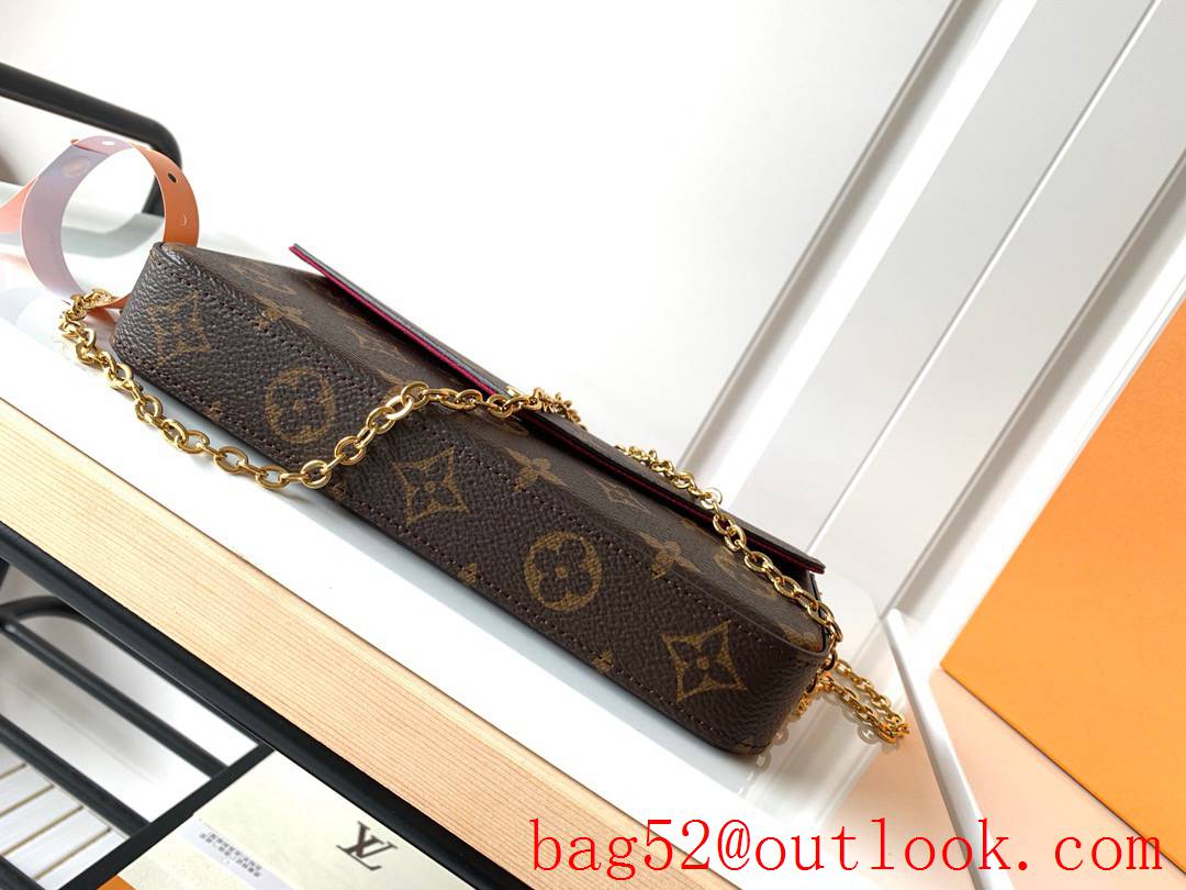 Louis Vuitton LV Monogram Felicie Pochette Chain Bag M61276 Brown