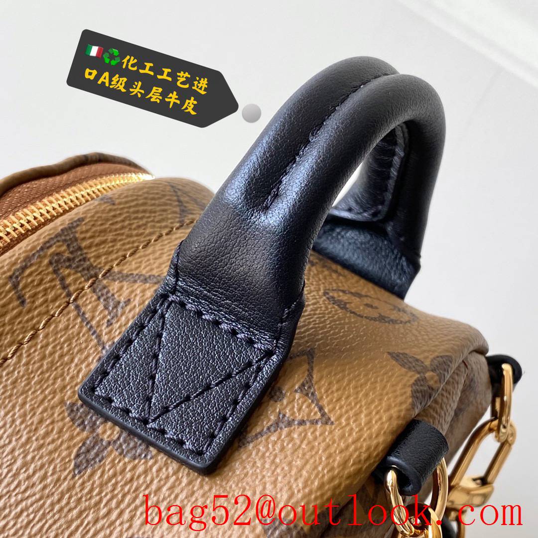 Louis Vuitton LV Monogram Palm Springs Mini Backpack Bag M44872 Tan