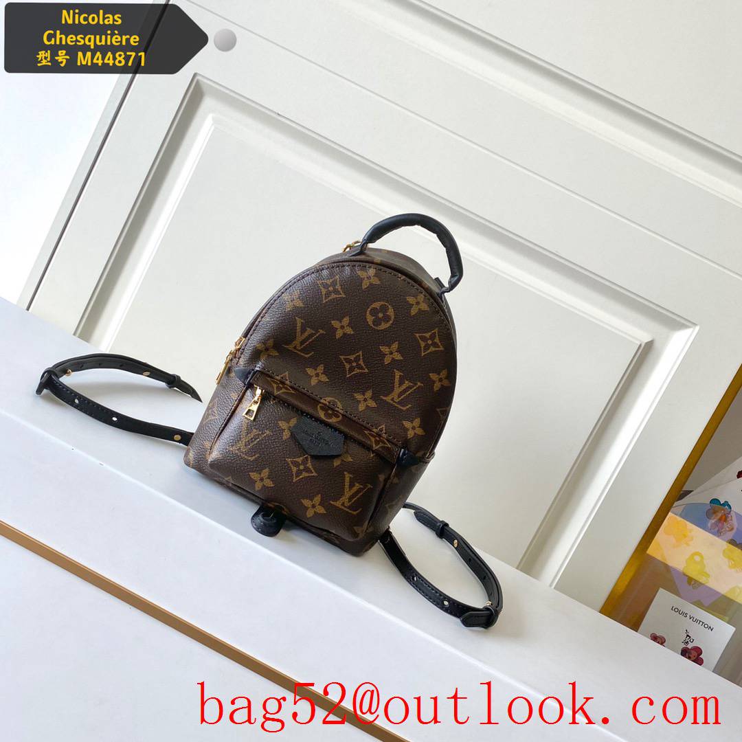 Louis Vuitton LV Monogram Palm Springs Mini Backpack Bag M44873 Brown