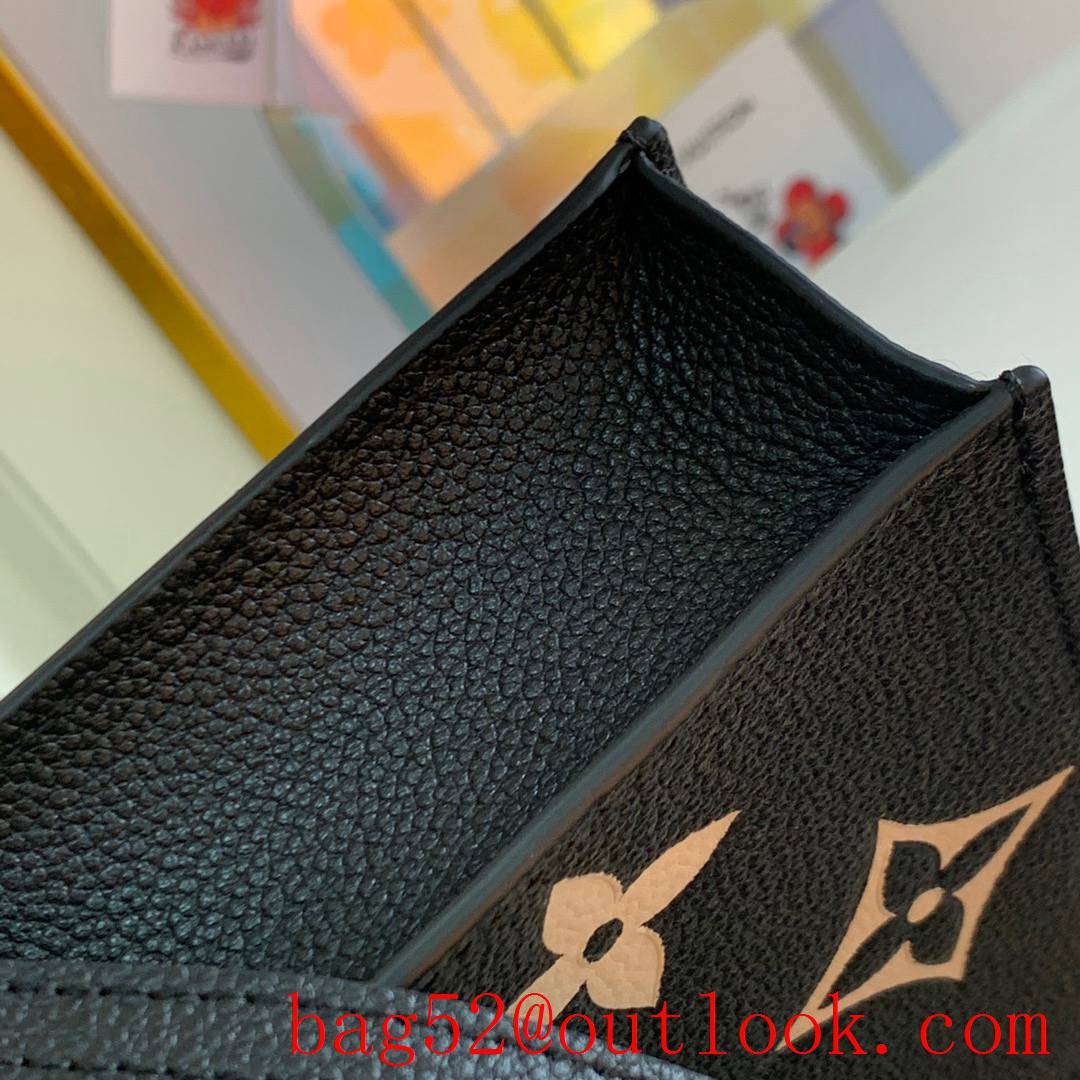Louis Vuitton LV Monogram Petit Sac Plat Real Leather Bag Black M57937