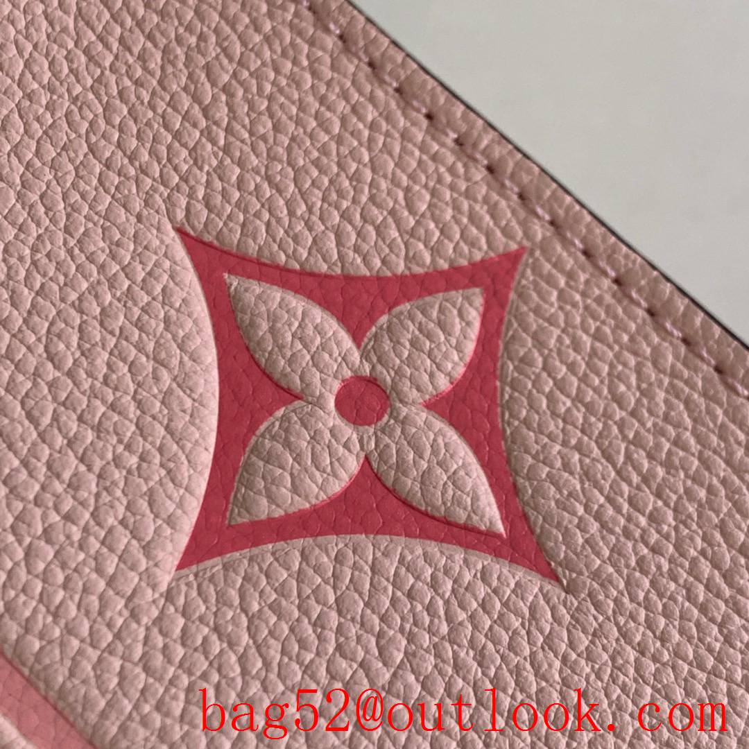 Louis Vuitton LV Monogram Petit Sac Plat Real Leather Bag Pink M80449