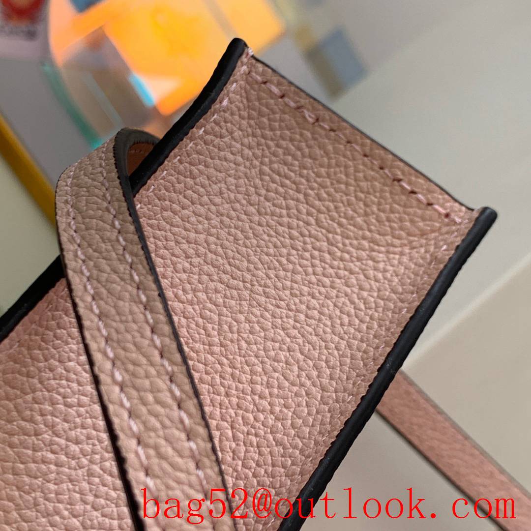 Louis Vuitton LV Monogram Petit Sac Plat Real Leather Bag Pink M80449