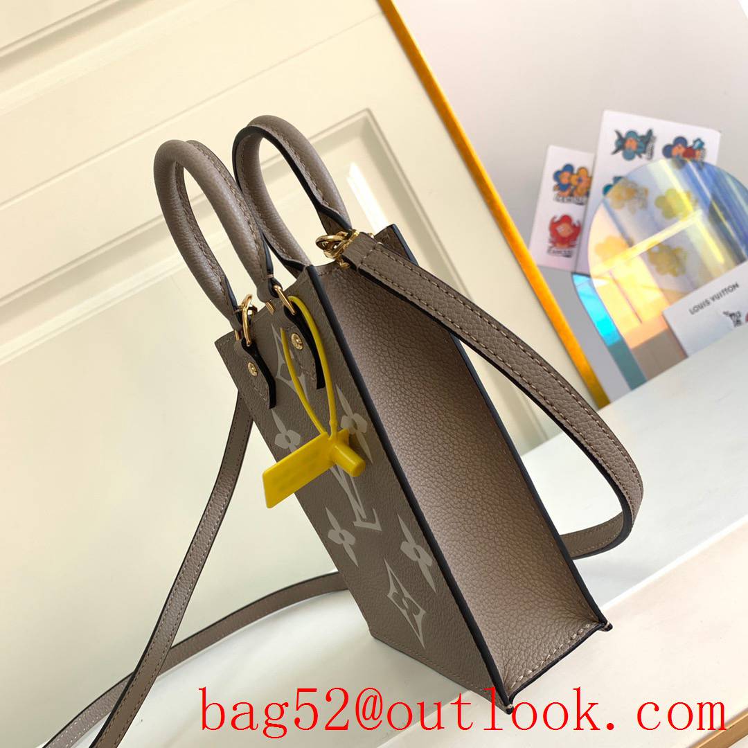 Louis Vuitton LV Monogram Petit Sac Plat Real Leather Bag Khaki M80449