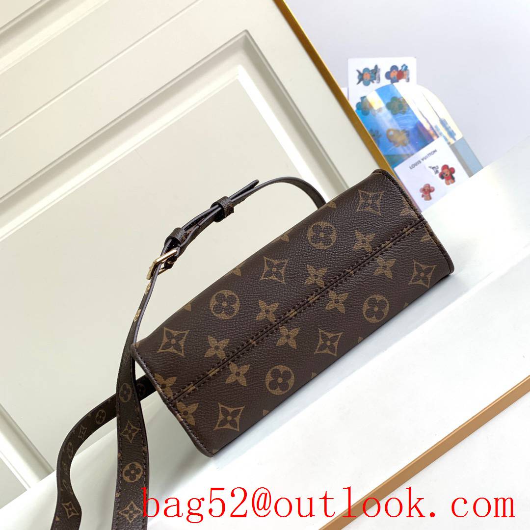 Louis Vuitton LV Monogram Sac Plat BB Tote Bag Handbag Brown M45847