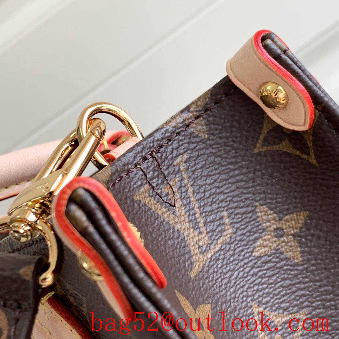 Louis Vuitton LV Monogram Sac Plat PM Tote Bag Handbag Brown M45848