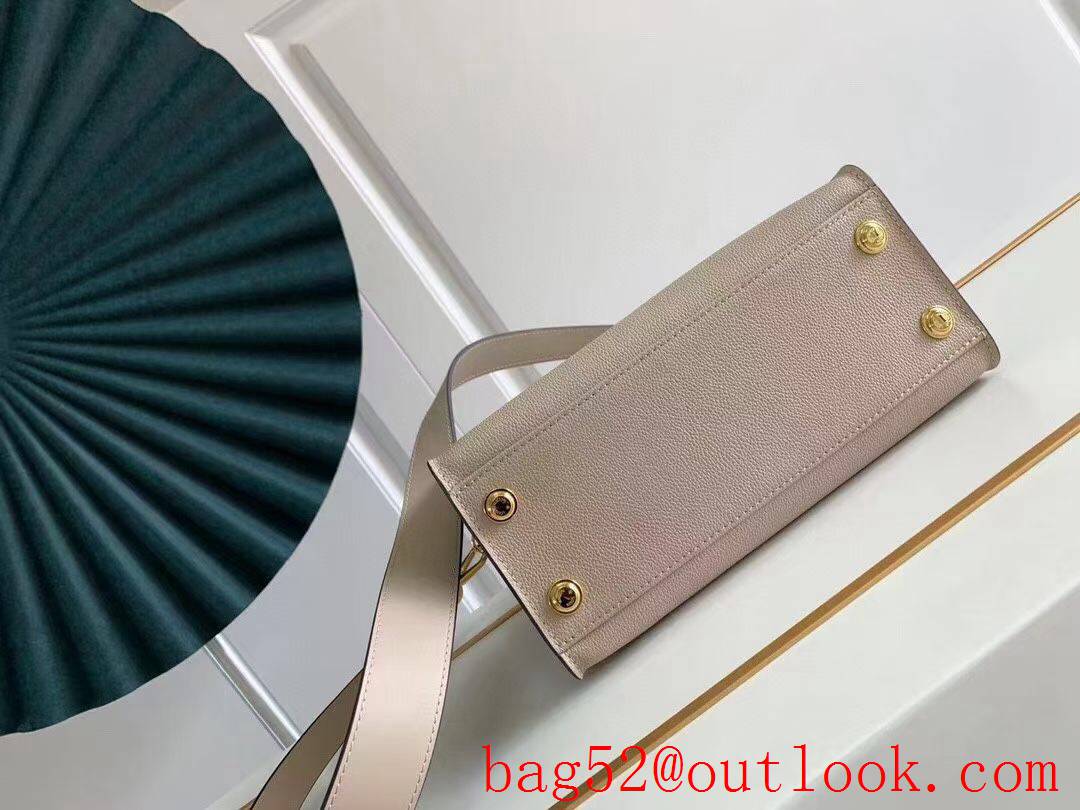Louis Vuitton LV Calf Leather On My Side PM Tote Bag Handbag Beige M57729