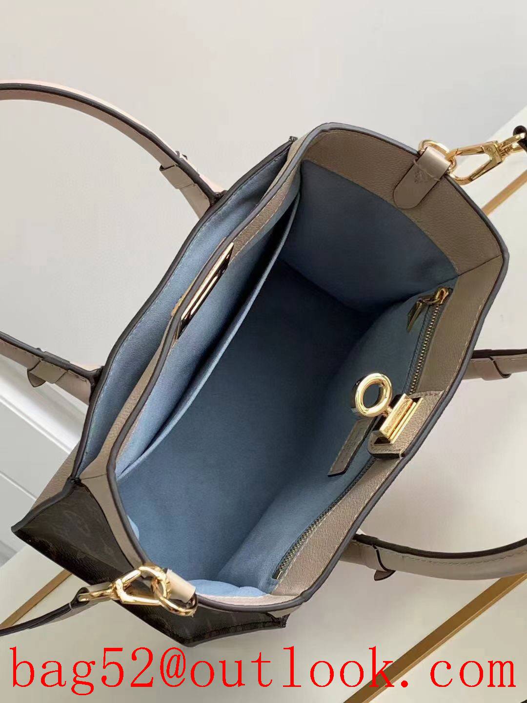 Louis Vuitton LV Calf Leather On My Side PM Tote Bag Handbag Beige M57729