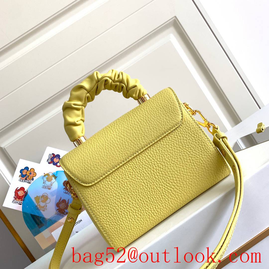 Louis Vuitton LV Twist PM Real Leather Shoulder Bag Handbag M58571 Yellow