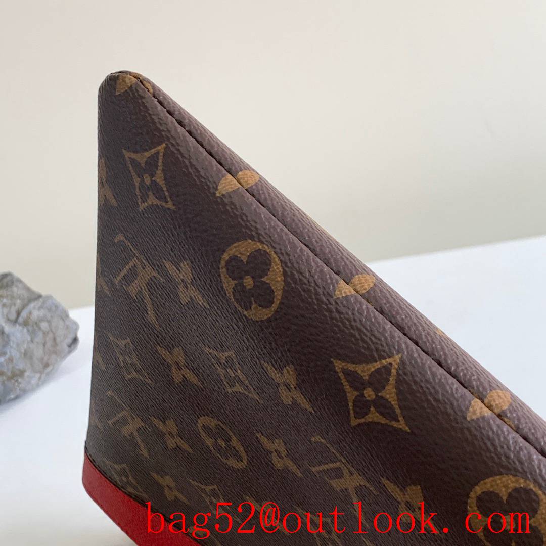 Louis Vuitton LV Monogram Daily Pouch Clutch Purse Bag M62048 Red