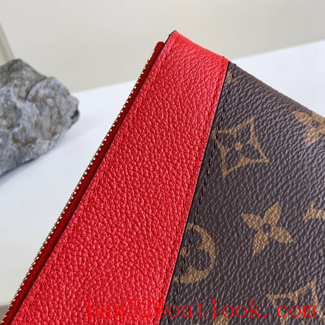 Louis Vuitton LV Monogram Daily Pouch Clutch Purse Bag M62048 Red